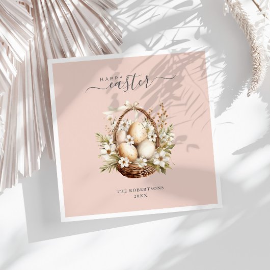 Frühlingsblumen Eier Pastel Happy Oaster Serviette
