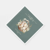 Frühlingsblumen Eier zeigen Grün glücklichen Oster Serviette (Ecke)