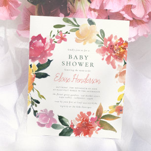 Frühlingsblumen Einfache Mädchen-Baby-Party Budg
