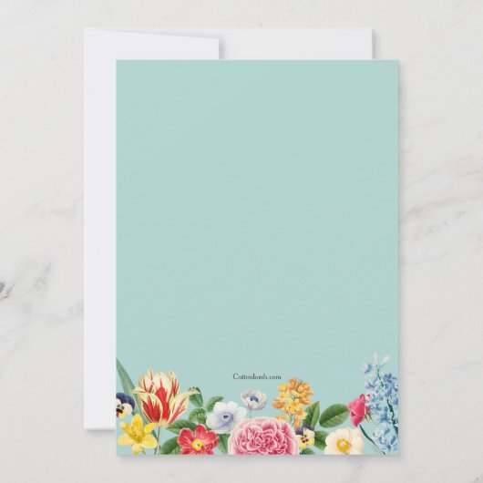 Frühlingsblumen Einladung (Rückseite)