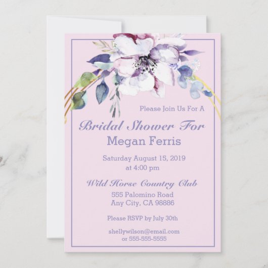 Frühlingsblumen Einladung (Vorderseite)