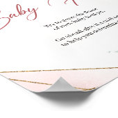 Frühlingsblumen errötende Rose Raten Sie die Baby  Poster (Ecke)