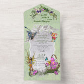 Frühlingsblumen & FAIRIEN Alle in einer Babydusche All In One Einladung (Innen Boden)