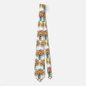 Frühlingsblumen Farbenfrohe Regenbogenfarben Krawatte (Vorderseite)