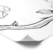 Frühlingsblumen Farbplakat für Erwachsene Poster (Ecke)