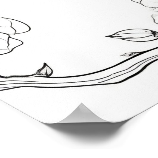 Frühlingsblumen Farbplakat für Erwachsene Poster (Ecke)