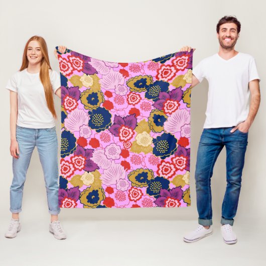 Frühlingsblumen Fleecedecke (Beispiel)