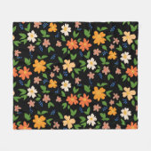 Frühlingsblumen Fleecedecke (Vorderseite (Horizontal))