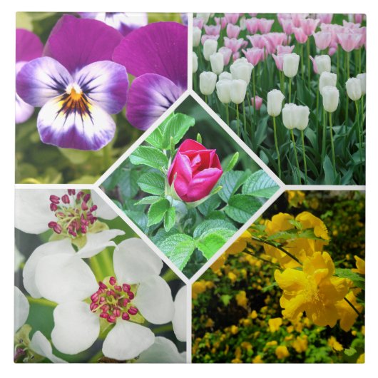 Frühlingsblumen Fliese (Vorderseite)