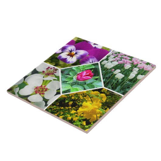 Frühlingsblumen Fliese (Seite)