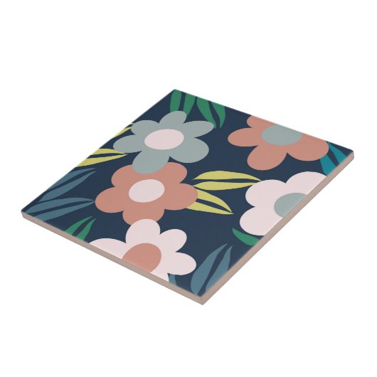 Frühlingsblumen Fliese (Seite)