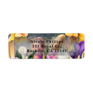 Frühlingsblumen Florale Elegante Schicke Blaue Ein