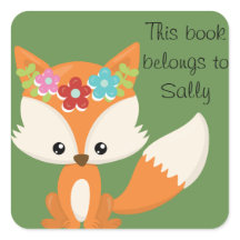 Frühlingsblumen Fox Personalisiert