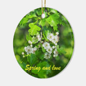 Frühlingsblumen, Frühling und Liebe Keramikornament (Links)