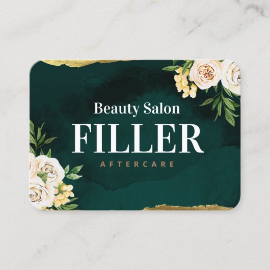 Frühlingsblumen Füller Aftercare Card Visitenkarte (Vorderseite)