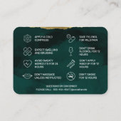 Frühlingsblumen Füller Aftercare Card Visitenkarte (Rückseite)