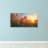 Frühlingsblumen für den Valentinstag Leinwanddruck (Insitu (Holzboden))