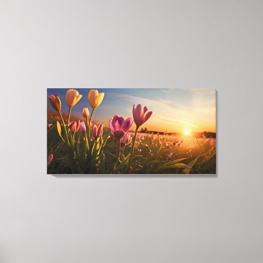 Frühlingsblumen für den Valentinstag Leinwanddruck (Vorderseite)