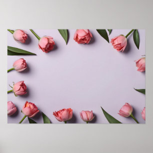 Frühlingsblumen für den Valentinstag Poster