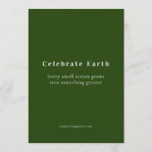 Frühlingsblumen für Earth Day Karte (Rückseite)