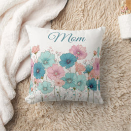 Frühlingsblumen für Mama im Vintage-Stil Kissen