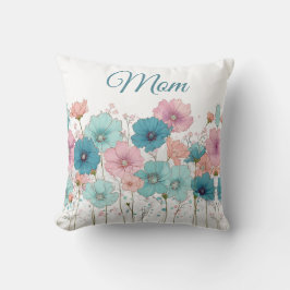 Frühlingsblumen für Mama im Vintage-Stil Kissen