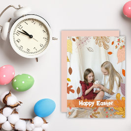 Frühlingsblumen für Osterfeiertag-Foto Dankeskarte