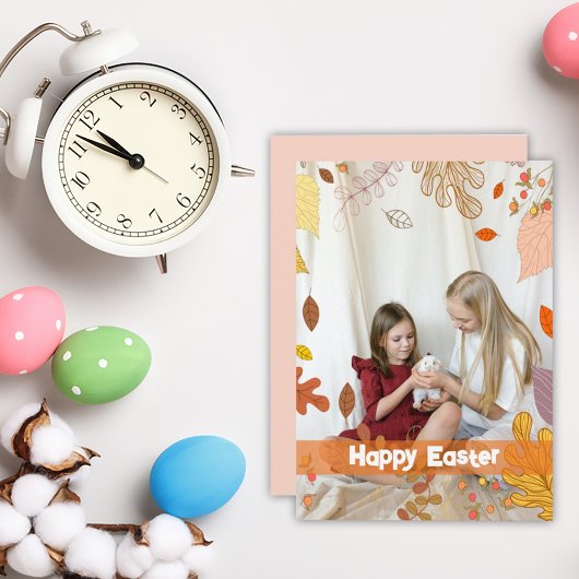 Frühlingsblumen für Osterfeiertag-Foto Dankeskarte