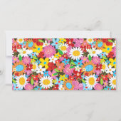 Frühlingsblumen Garden Girl Birthday Foto Card (Rückseite)