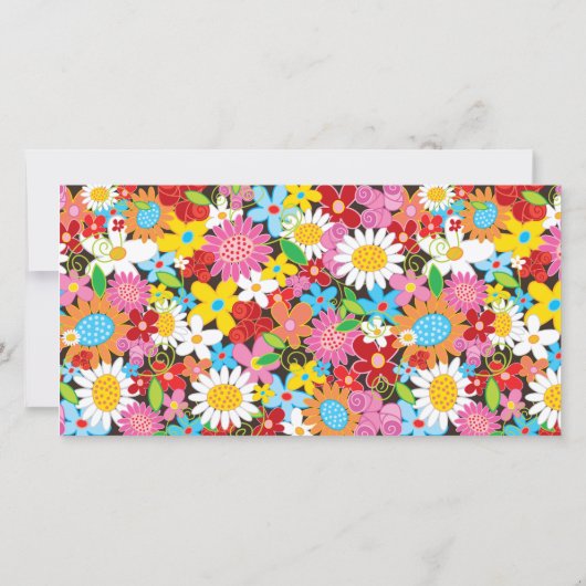 Frühlingsblumen Garden Girl Birthday Foto Card (Rückseite)