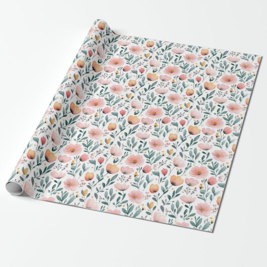 Frühlingsblumen-Garten-Geschenkverpackungspapier Geschenkpapier (Ungerollt)
