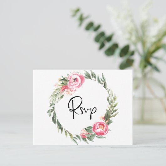 Frühlingsblumen Garten Hochzeit Einladung (Stehend Vorderseite)