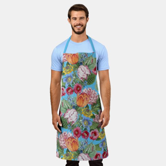 Frühlingsblumen Garten Schürze (Getragen)