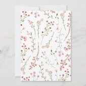 Frühlingsblumen Geburtstag Einladung (Rückseite)