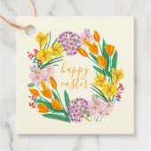 Frühlingsblumen Gelbe Osterblumentuppe zeichnend Geschenkanhänger (Vorderseite)