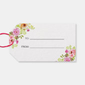 Frühlingsblumen Geschenkanhänger (Rückseite Horizontal)