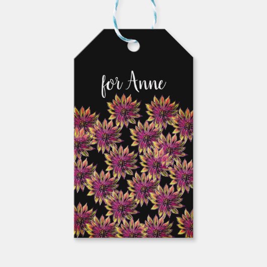 Frühlingsblumen Geschenkanhänger (Vorderseite)