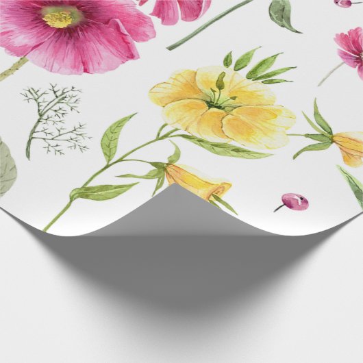 Frühlingsblumen Geschenkpapier (Ecke)