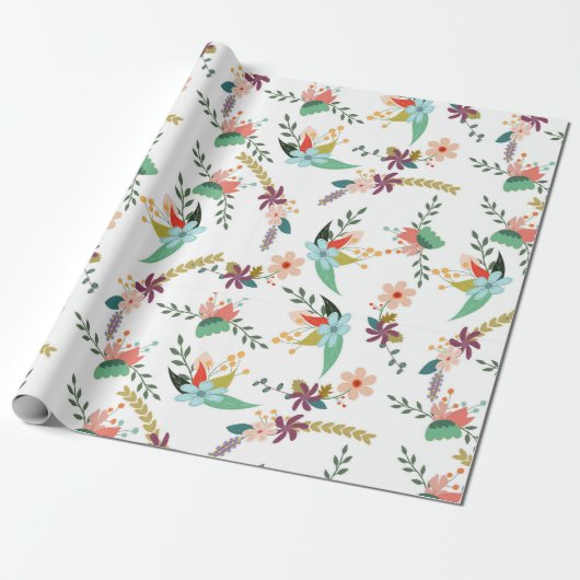 Frühlingsblumen Geschenkpapier (Ungerollt)