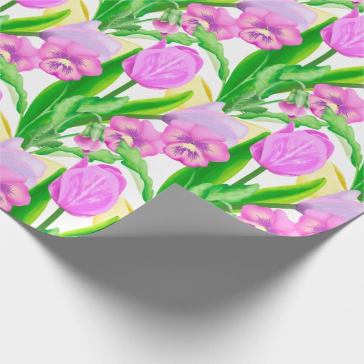 Frühlingsblumen Geschenkpapier (Ecke)