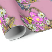 Frühlingsblumen Geschenkpapier (Rolleneckpunkt)