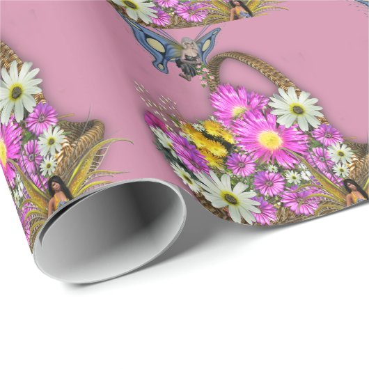 Frühlingsblumen Geschenkpapier (Rolleneckpunkt)