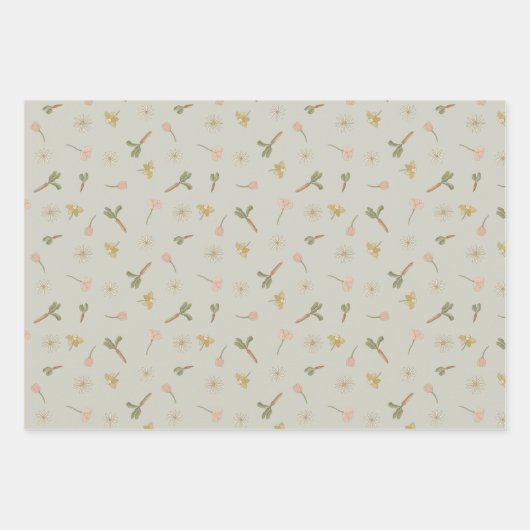 Frühlingsblumen Geschenkpapier Set (Vorderseite 2)