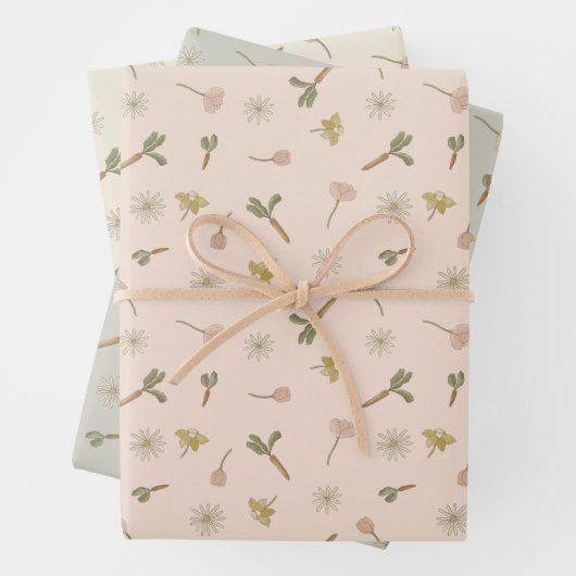 Frühlingsblumen Geschenkpapier Set (Beispiel)