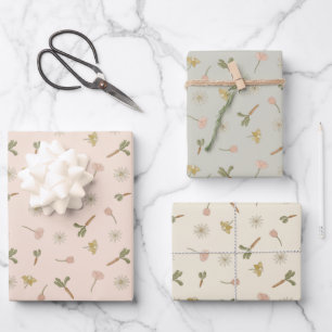 Frühlingsblumen Geschenkpapier Set