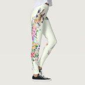 Frühlingsblumen Giraffe Leggings - Custom Colors (Rechts)