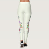 Frühlingsblumen Giraffe Leggings - Custom Colors (Rückseite)