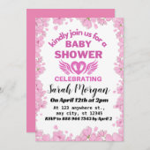 Frühlingsblumen Girl Baby Dusche Einladung (Vorne/Hinten)