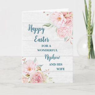 Frühlingsblumen glücklich Ostern Nephew und seine Feiertagskarte