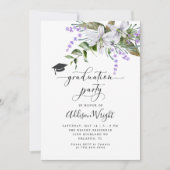 Frühlingsblumen Graduierungsparty Einladung (Vorderseite)